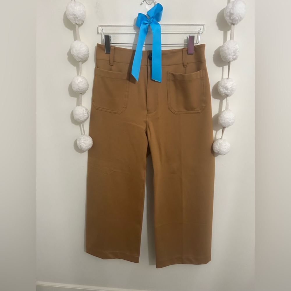 Anthropologie The Colette Cropped Wide Leg Trouser By Maeve: Ponte Edition - Picture 3 of 10